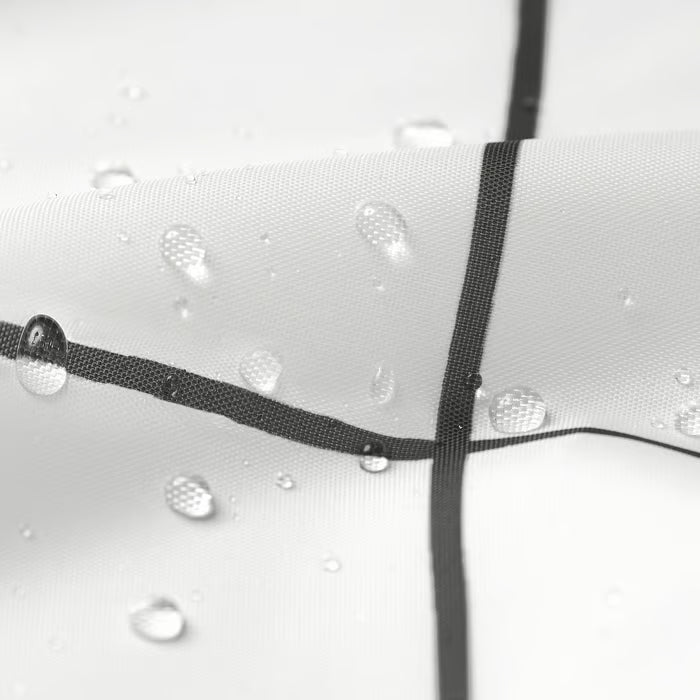 IKEA JAMTSTARR Shower curtain, white/check, 180x200 cm (71x79 ")