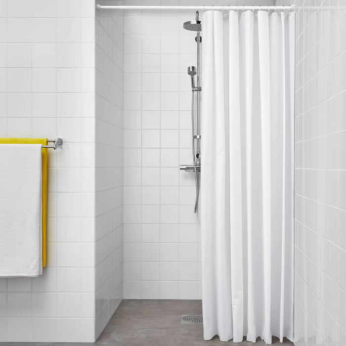 IKEA BJÄRSEN Shower curtain, white, 180x200 cm (71x79 ")