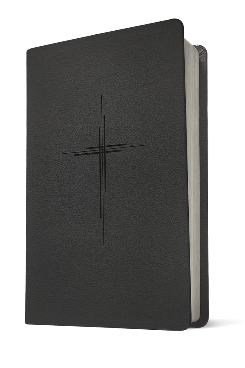 Holy Bible: New Living Translation, Trinity Cross Black, LeatherLike, Premium Value Thinline, Filament-Enabled Edition by Tyndale
