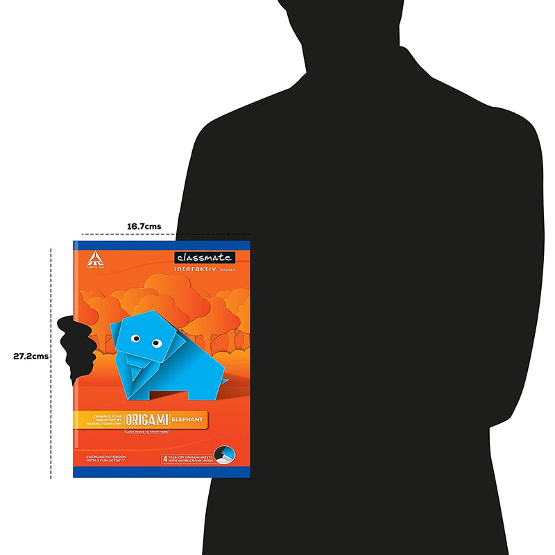 Classmate Origami Longbook - Unruled,272 X 167Mm, 172 Pages, Pack Of 12 Visit the Classmate Store