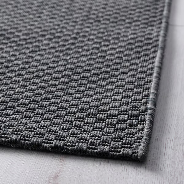 IKEA MORUM Rug flatwoven, in/outdoor, dark grey, 80x200 cm (2 ' 7 "x6 ' 7 ")
