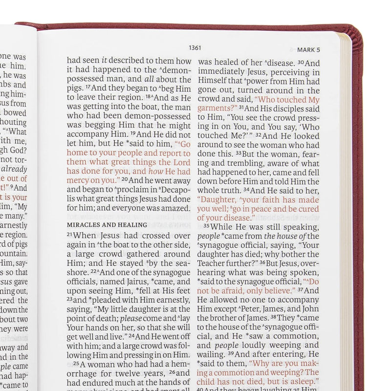 NASB Super Giant Print Reference Bible, Burgundy Leathertouch by Broadman & Holman Publishers