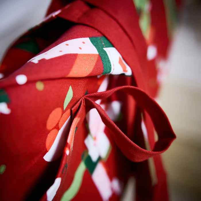IKEA VINTERFINT Apron, Christmas pattern red, 85x89 cm (33x35 ")