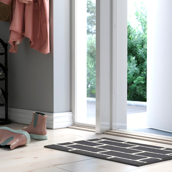 IKEA VANDPLATS Door mat, black/brick pattern, 40x60 cm (1 ' 4 "x2 ' 0 ")