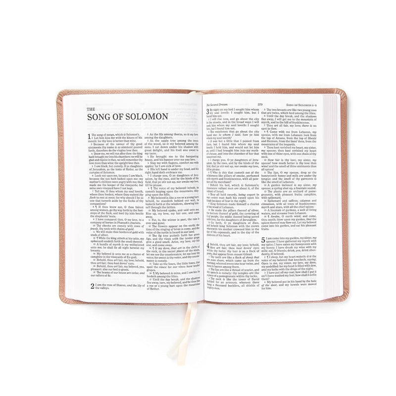 KJV Personal Size Bible, Rose Gold Leathertouch by CSB Bibles by Holman