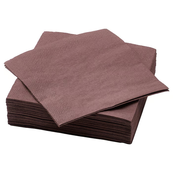 IKEA FANTASTISK Paper napkin, brown-red, 33x33 cm (13x13 ")