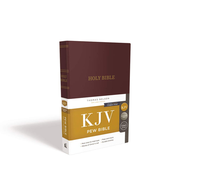 The Holy Bible: King James Version, Burgundy, Red Letter Edition, Pew Bible by Thomas Nelson Publishers