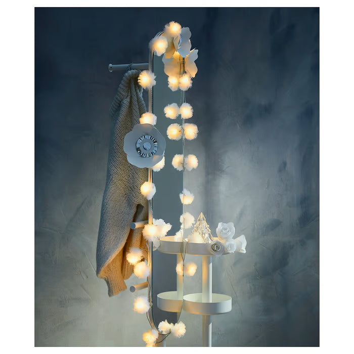 IKEA LIVSAR LED lighting chain with 24 lights, indoor/tulle white