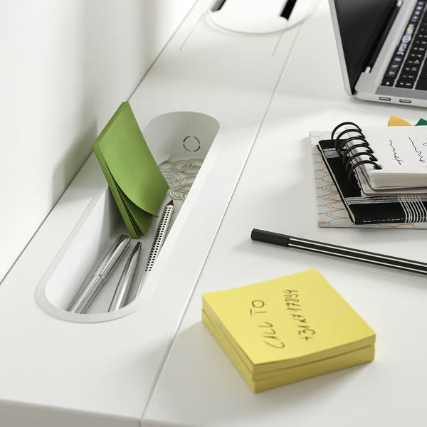 IKEA MITTZON Desk, white, 160x80 cm (63x31 1/2 ")