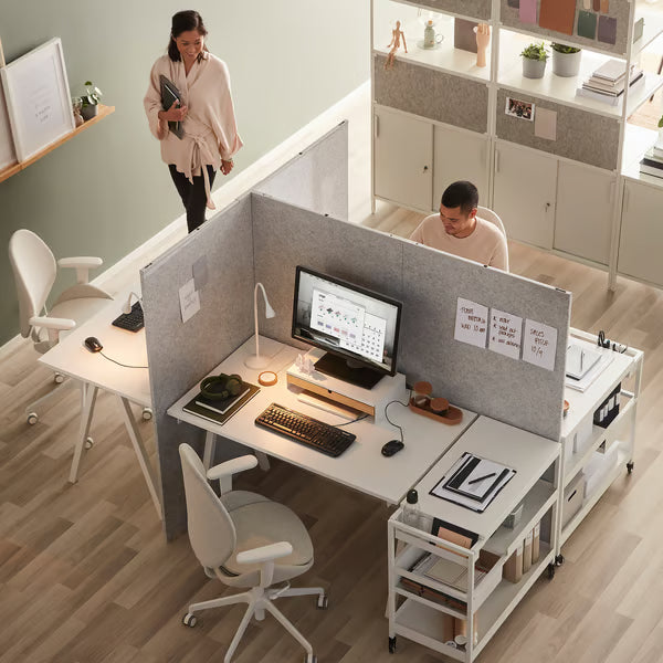 IKEA SIDORNA 2-piece T-connectors set, grey