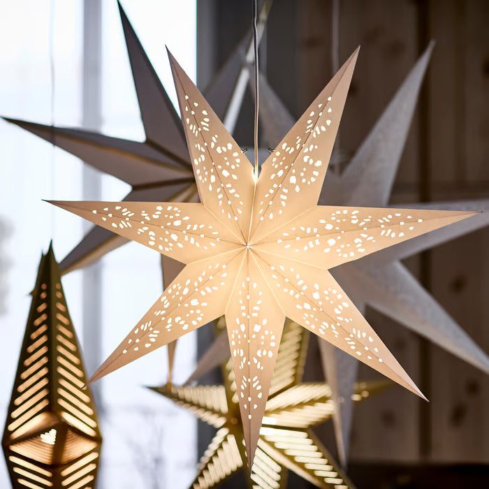 IKEA STRALA Lamp shade, lace white, 70 cm (28 ")