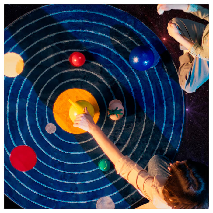 IKEA AFTONSPARV Rug, space rounded/blue, 133 cm (4 ' 4 ")