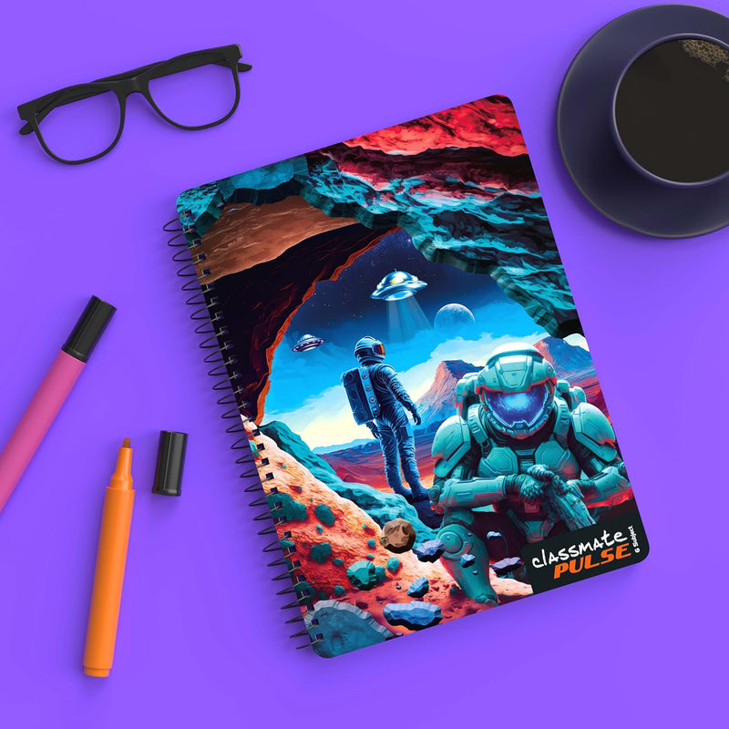 Classmate Pulse 6-Subject Spiral Notebook | Single Line, 300 Pages, 29.7 cm x 21 cm