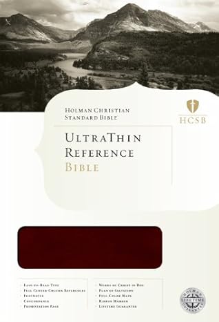 HCSB Ultrathin Reference Bible, Mahogany Leathe rTouch by Holman Bible Staff