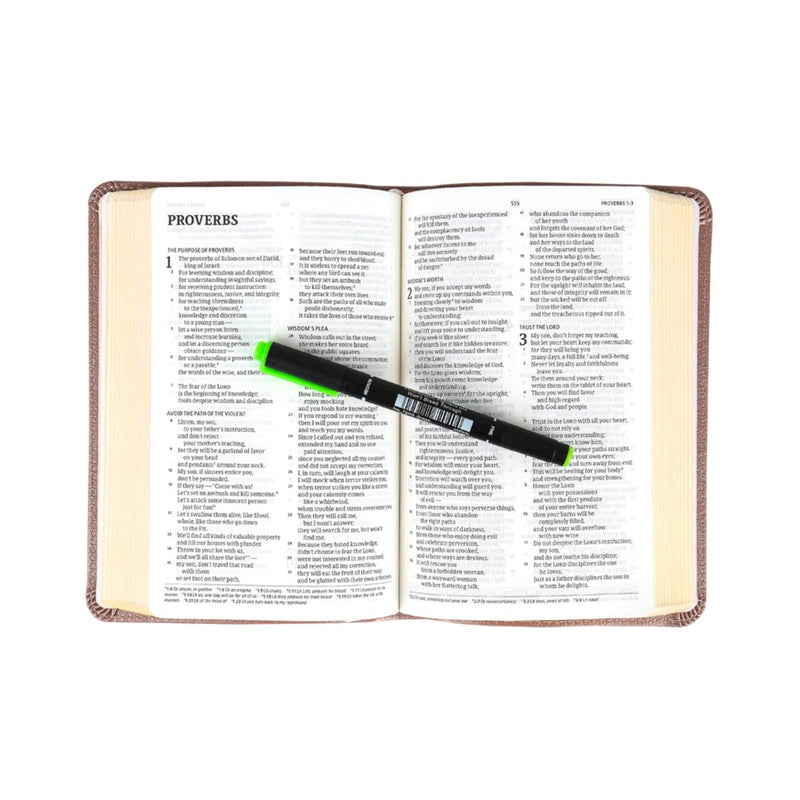 CSB On-The-Go Bible, Personal Size, Rose Gold LeatherTouch by CSB Bibles