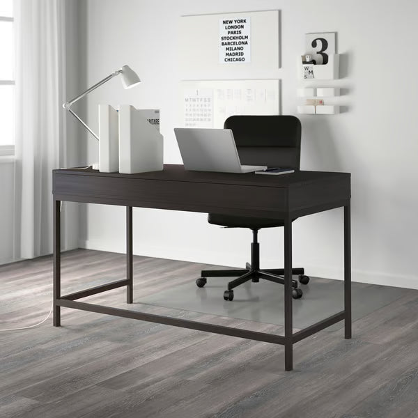 IKEA ALEX Desk, black-brown, 132x58 cm (52x22 7/8 ")