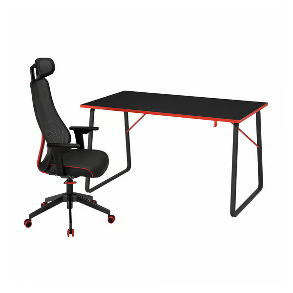 IKEA HUVUDSPELARE / MATCHSPEL Gaming desk and chair, black