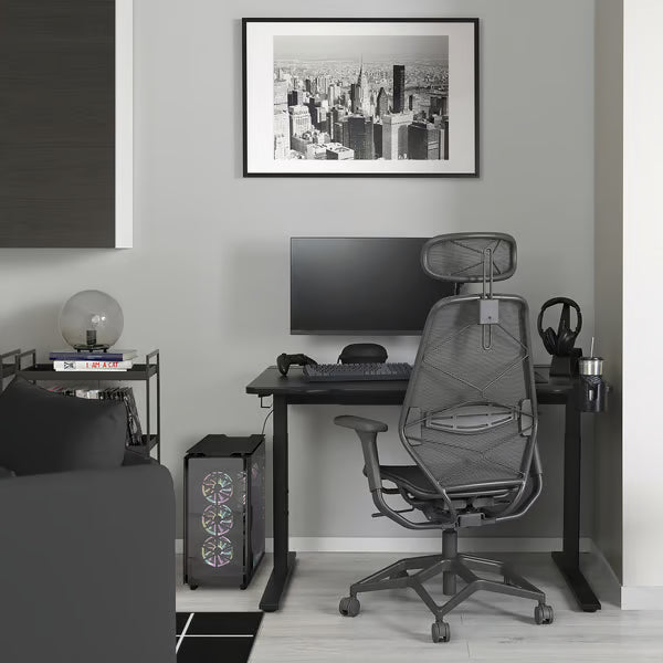 IKEA UTMANING Gaming desk, black, 120x80 cm (47 1/4x31 1/2 ")