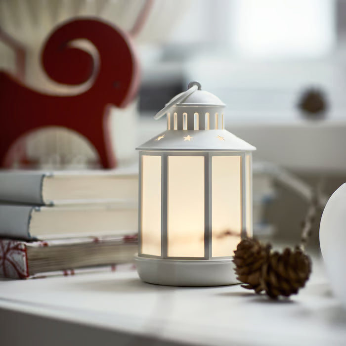 IKEA STRÅLA LED lantern, battery-operated white, 13 cm (5 1/8 ")