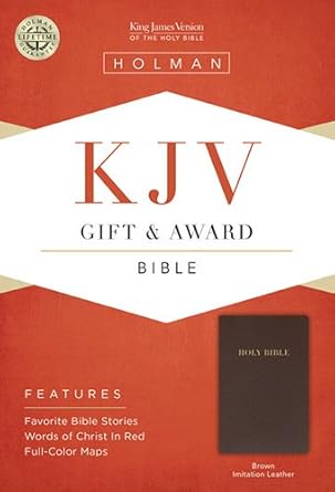 KJV Gift &amp; Award Bible, Brown Imitation Leather by Holman Bible Staff