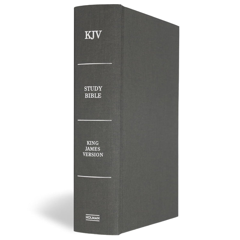KJV Study Bible, Large Print Edition, Charcoal Cloth Over Board by Holman Bible Publishers