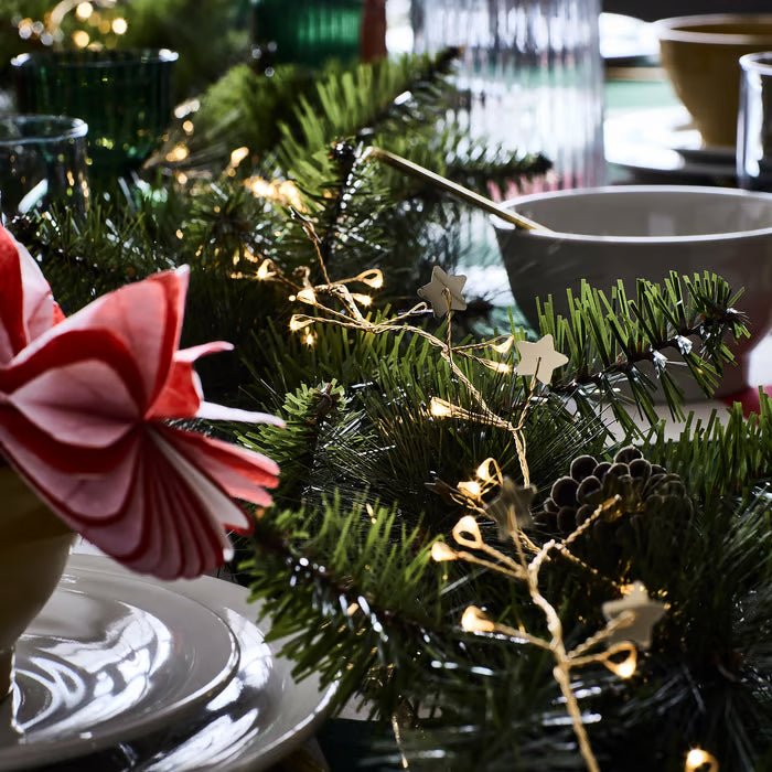 IKEA STRALA LED lighting chain with 80 lights, battery-operated mini/star gold-colour