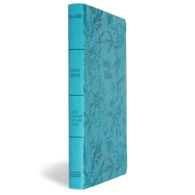 NASB Large Print Thinline Bible, Value Edition, Teal Leathertouch by Holman Bible Publishers