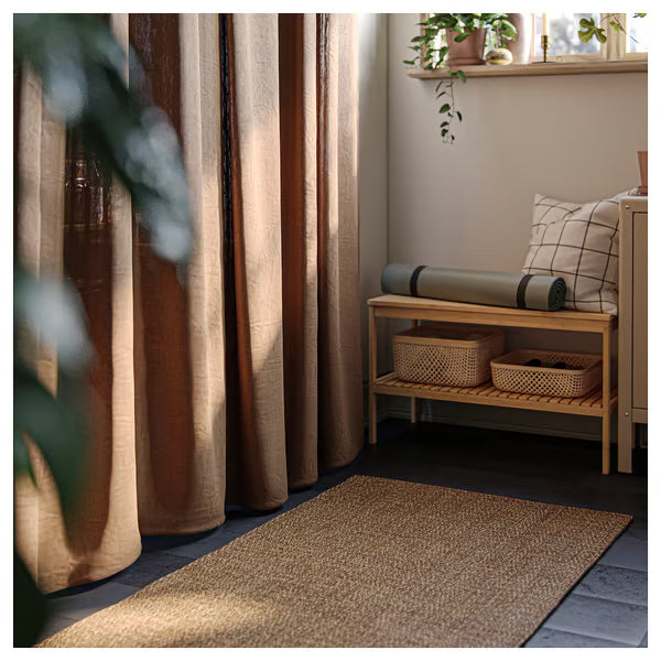 IKEA LYDERSHOLM Rug flatwoven, in/outdoor, medium brown, 80x150 cm (2 ' 7 "x4 ' 11 ")