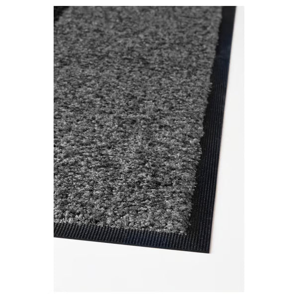 IKEA KOGE Door mat, grey/black, 69x90 cm (2 ' 3 "x2 ' 11 ")