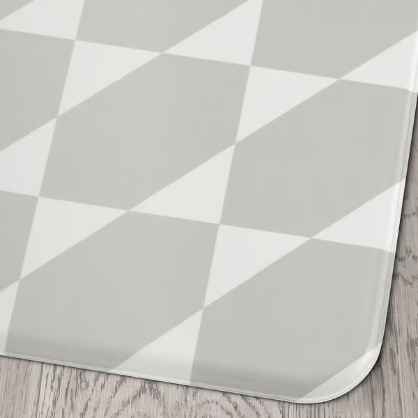 IKEA GANGPASSAGE Kitchen mat, grey/white, 45x120 cm (1 ' 6 "x3 ' 11 ")