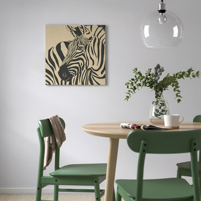 IKEA PJATTERYD Picture, rustic zebra, 56x56 cm (22x22 ")