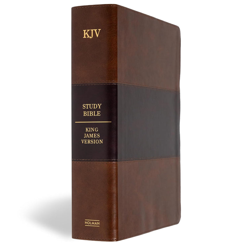 KJV Study Bible, Large Print Edition, Saddle Brown Leathertouch by Holman Bible Publishers