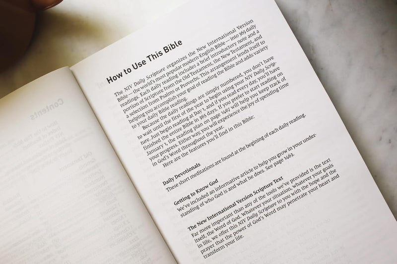 NIV Daily Scripture: Comfort Print – White/Sage by Zondervan