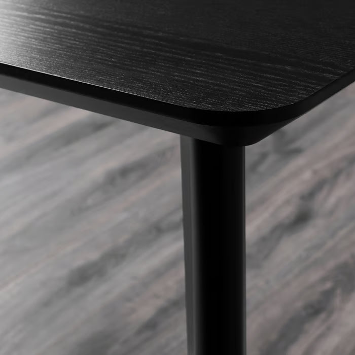 IKEA LISABO Table, black/ash veneer, 140x78 cm (55 1/8x30 3/4 ")