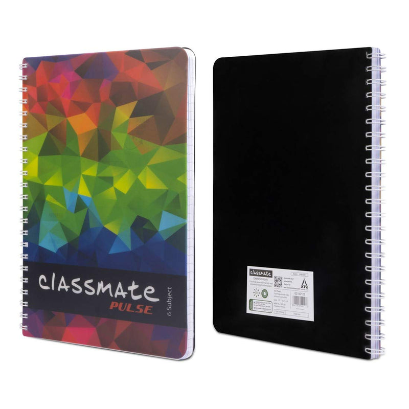 Classmate Pulse 6-Subject Spiral Notebook | Single Line, 300 Pages, A4 Size