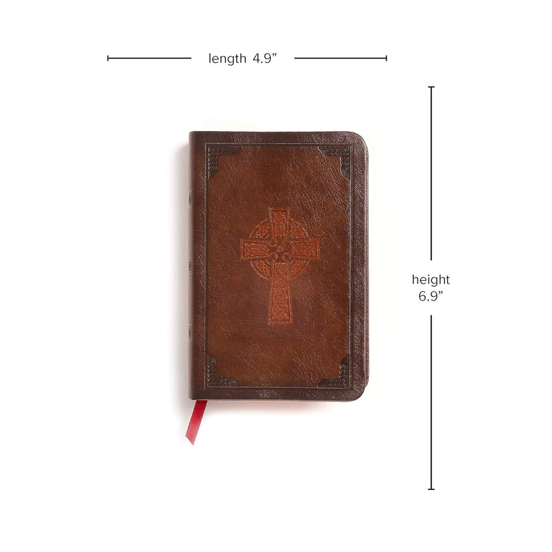 KJV Large Print Compact Reference Bible, Celtic Cross Brown LeatherTouch by Holman Bible Publishers