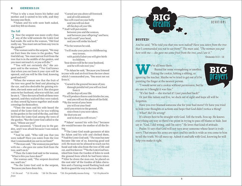 Big Dreams, Big Prayers Bible for Kids by Zondervan