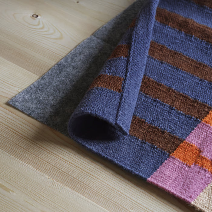 IKEA MAVINN Runner, flatwoven, beige blue/stripe, 70x200 cm (2 ' 4 "x6 ' 7 ")