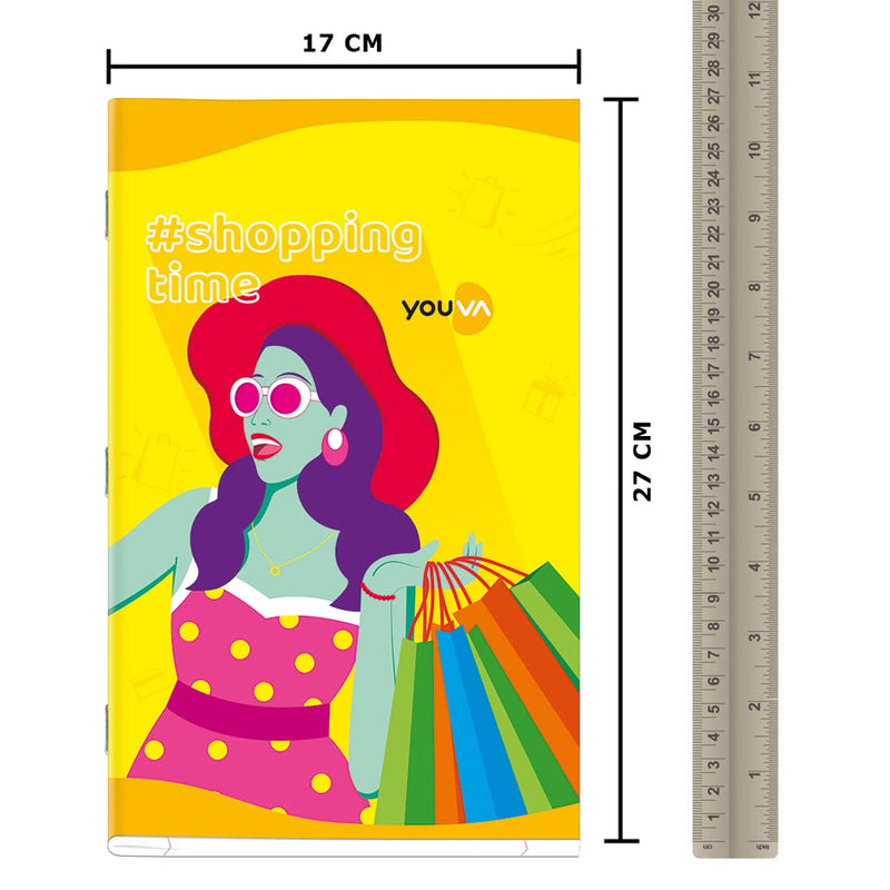 Navneet Youva Trendy Life Long Book - Soft Bound (17 cm x 27 cm, Single Line, 172 Pages, Pack of 6)