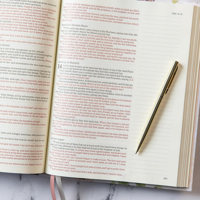 KJV Notetaking Bible, Blush Cloth-over-Board, Hosanna Revival Edition, Hardcover, Large Print, 15 July 2023 by Holman Bible Publishers