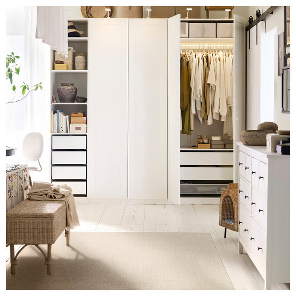 IKEA LUFTFARTYG Rug flatwoven, in/outdoor, beige/stripe, 200x300 cm (6 ' 7 "x9 ' 10 ")