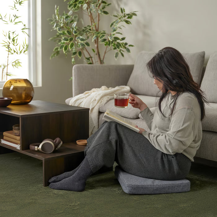 IKEA AKERVINDEFLY Chair cushion, grey, 39/35x37x5 cm (15/14x15x2 ")