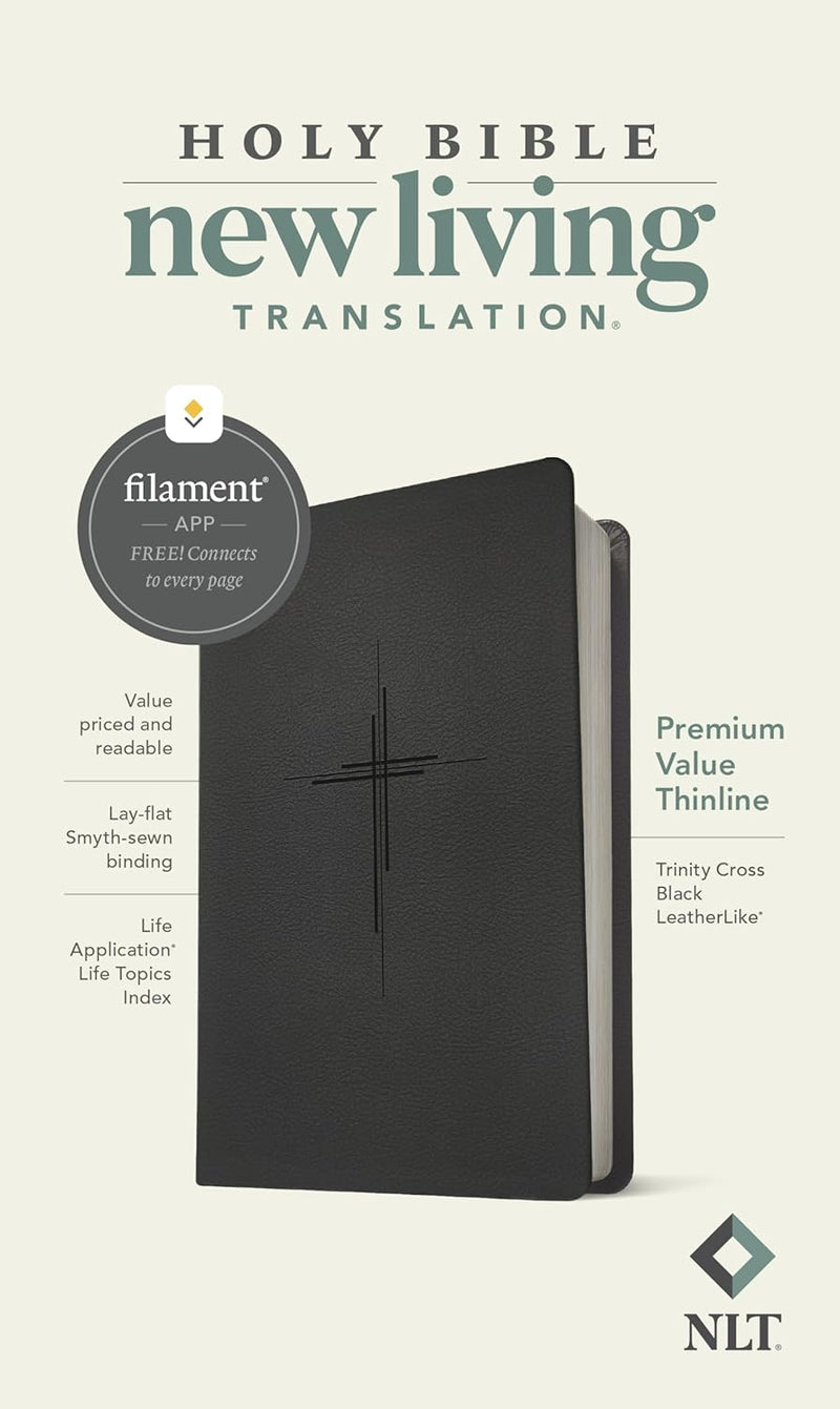 Holy Bible: New Living Translation, Trinity Cross Black  by Tyndale