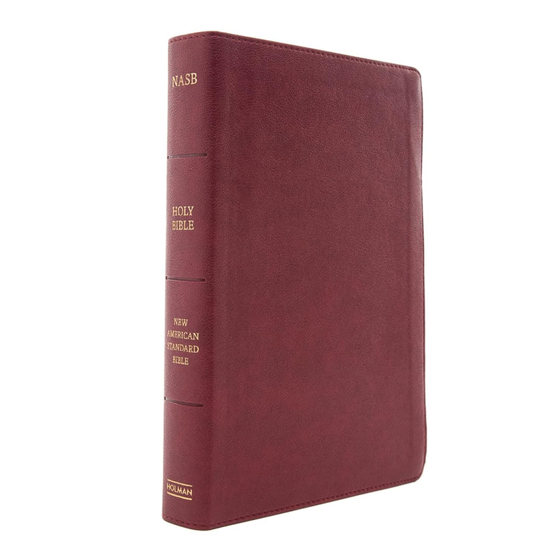 NASB Super Giant Print Reference Bible – Burgundy LeatherTouch, Indexed by Holman Bible Publishers