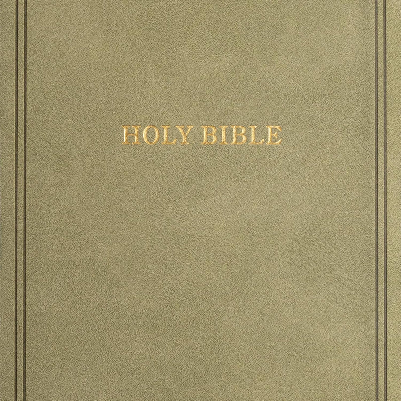 KJV Large Print Personal Size Reference Bible, Sage SuedeSoft LeatherTouch, Indexed by Holman Bible Publishers