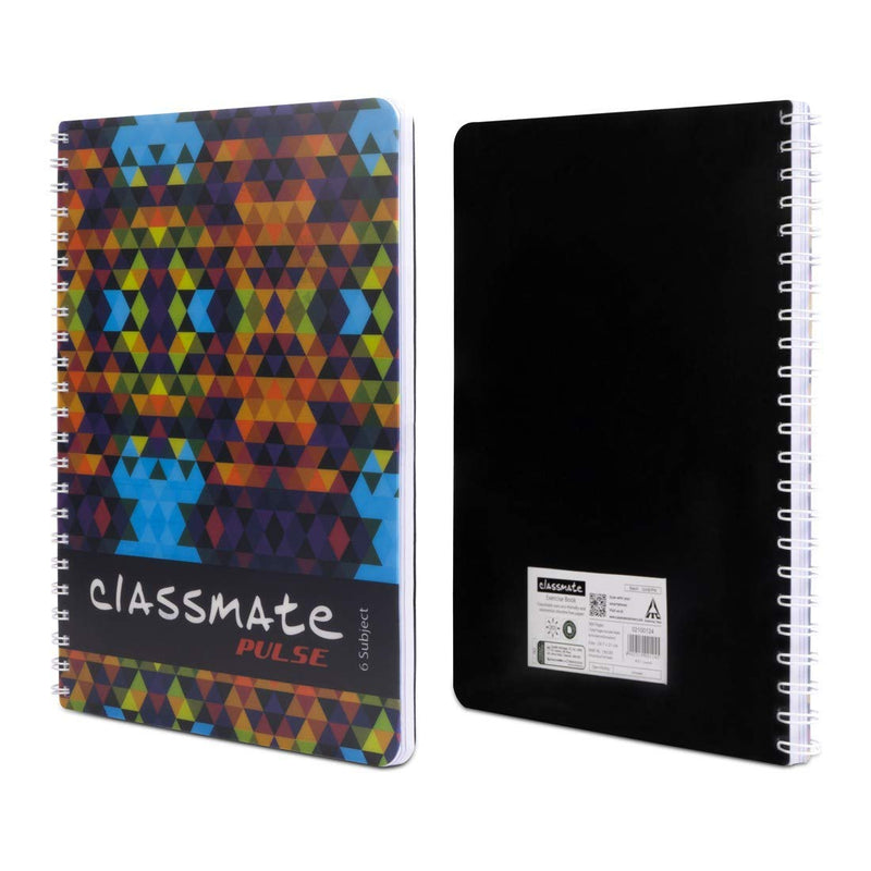 Classmate Pulse 6 Subject Spiral Notebook - Pack of 1