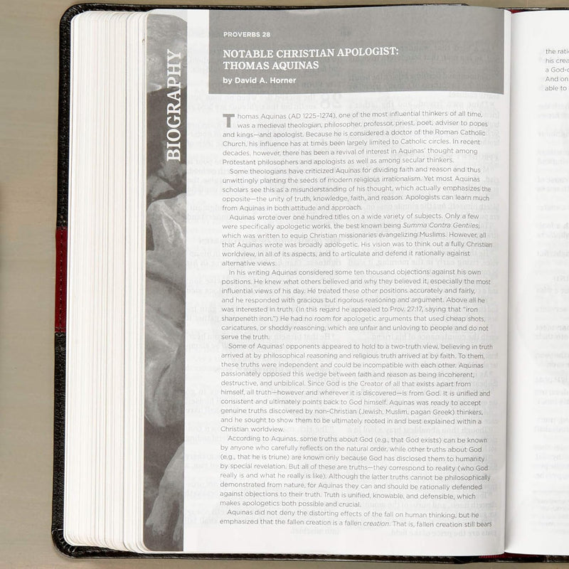 KJV Apologetics Study Bible, Black/Red Leather Touch by Holman Bible Publishers