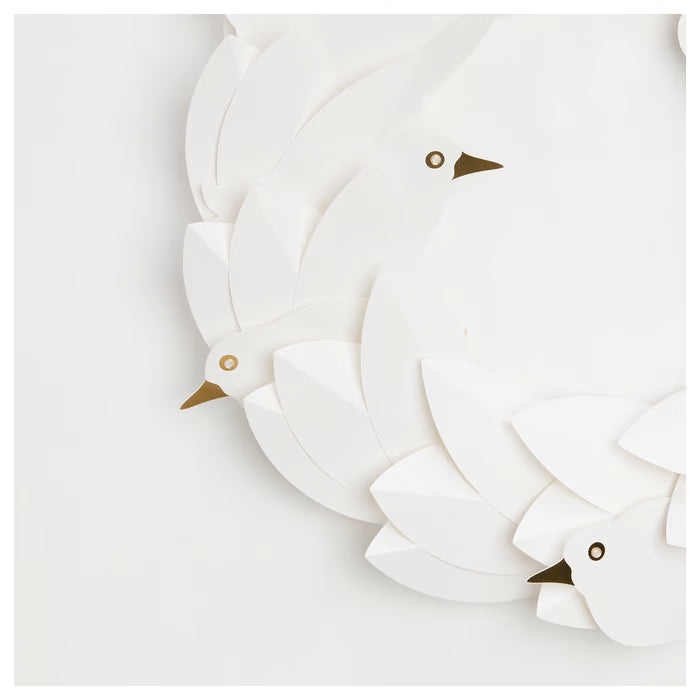 IKEA STRÅLA LED wreath, battery-operated/doves white