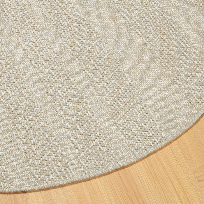 IKEA FULLMAKT Rug flatwoven, in/outdoor, beige/mélange, 130 cm (4 ' 3 ")