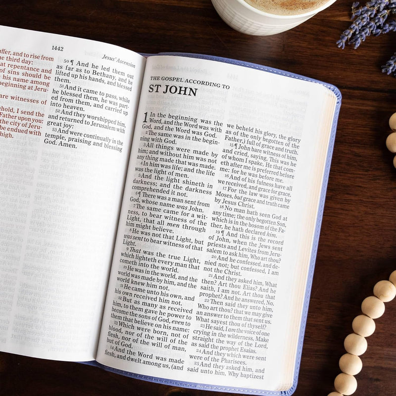 KJV Personal Size Giant Print Bible, Lavender Leather Touch – Large Print by Holman Bible Publishers
